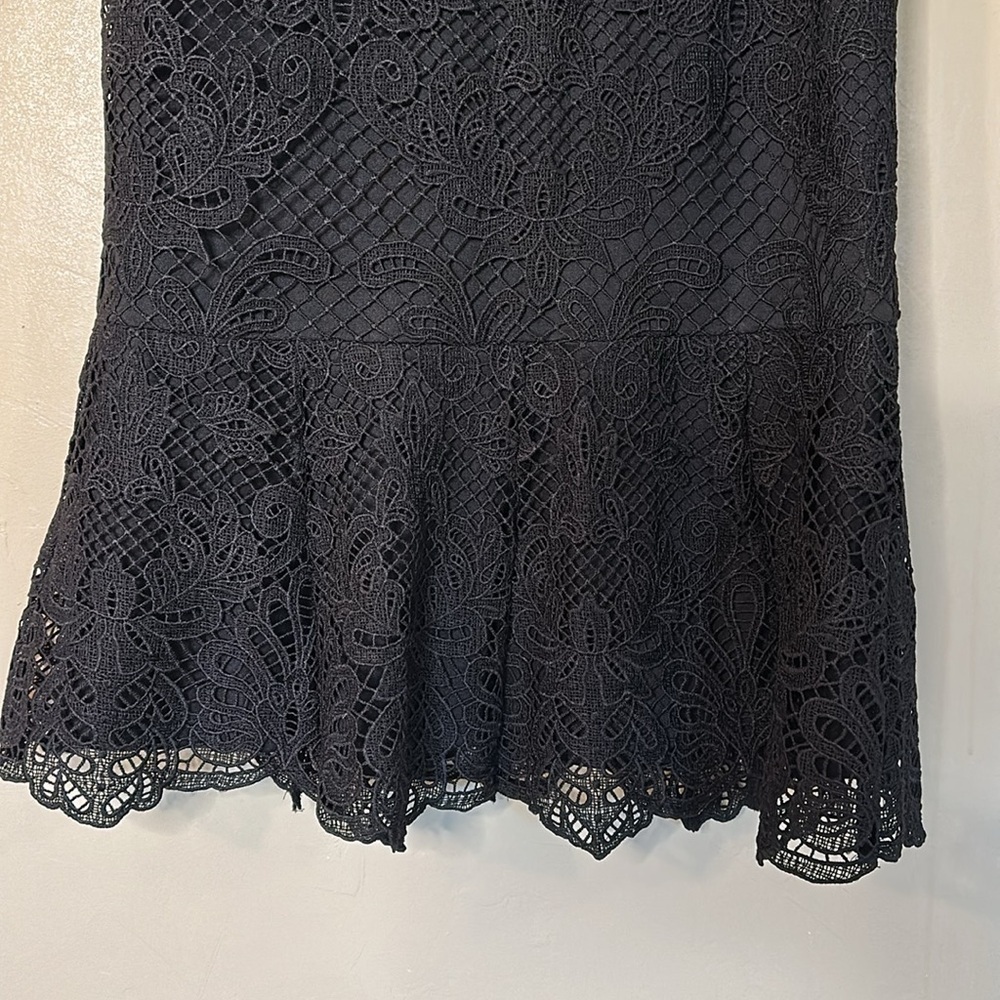 NWT Francesca’s Elegant Black Lace Long Midi Skirt Sz M $60 - Picture 10 of 15